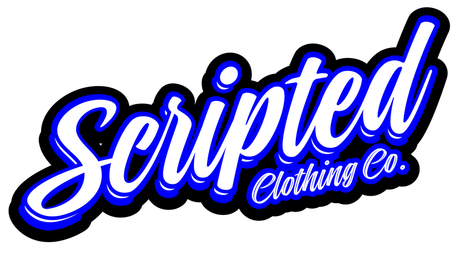 Scripted Blue E Stickers – Scripted Clothing Co.